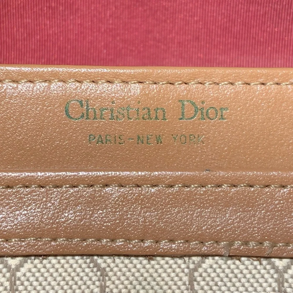 Christian Dior Vintage Honeycomb Long Wallet With COA